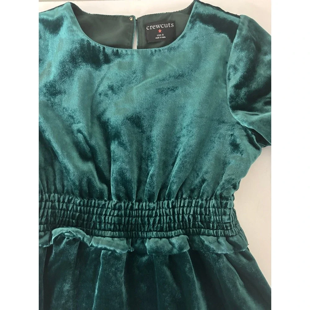 Crewcuts Green Velour Dress - Picture 3 of 10